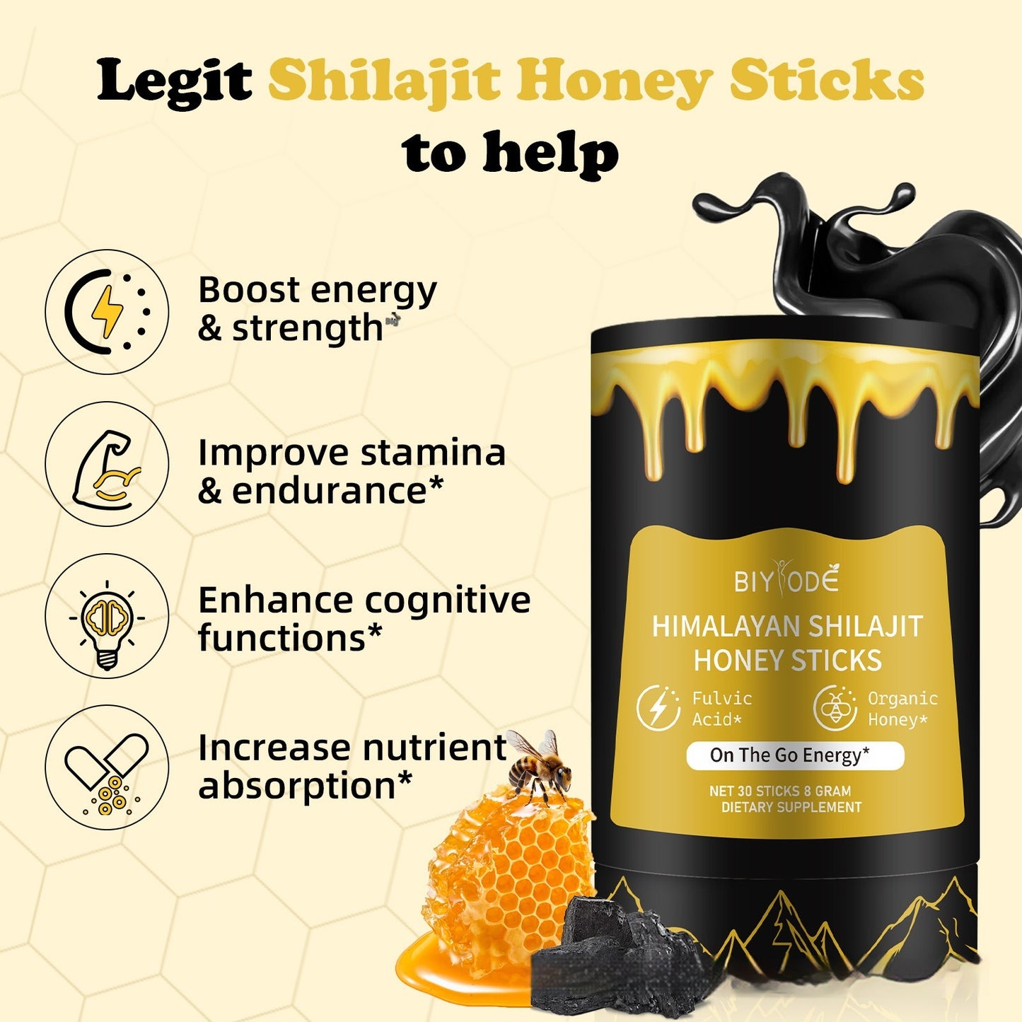 Shilajit Honey Sticks - EZ Beauty Lashes