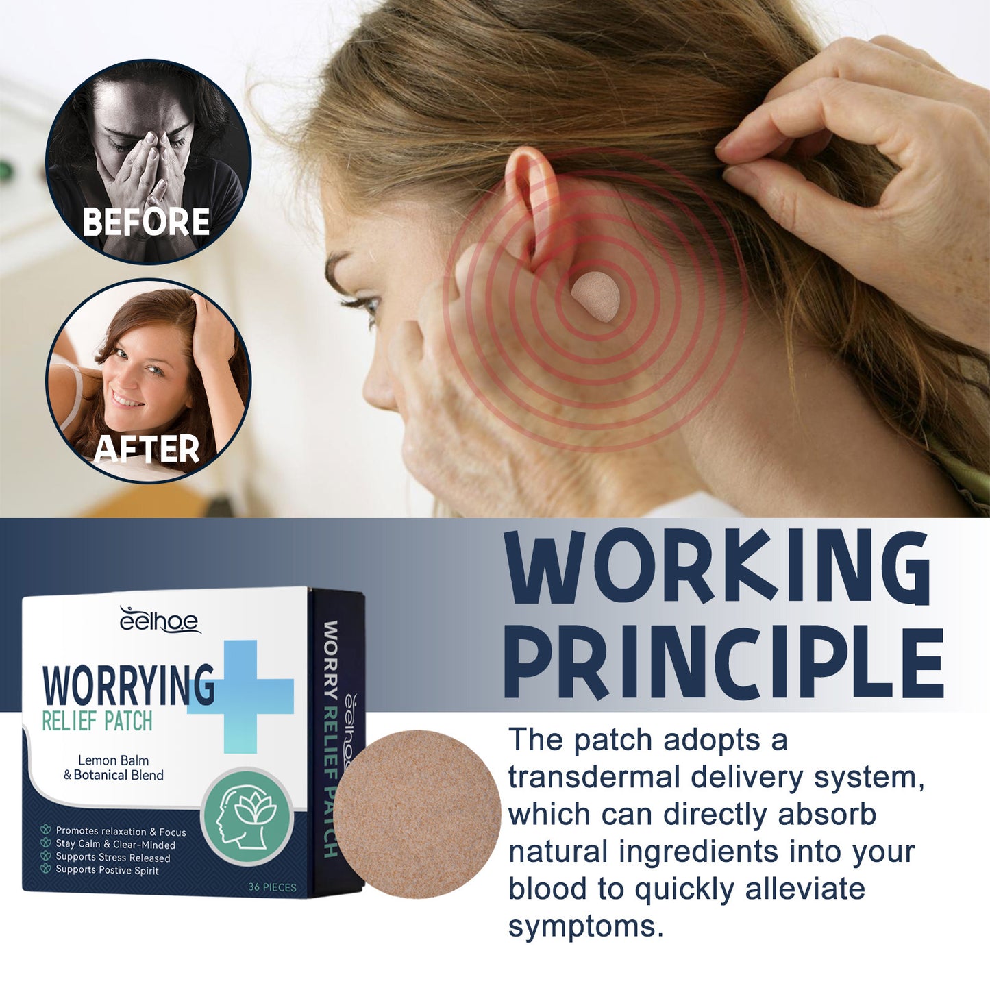 Body Nursing Adhesive Bandage Relieve Impatience, Mood And Relaxation