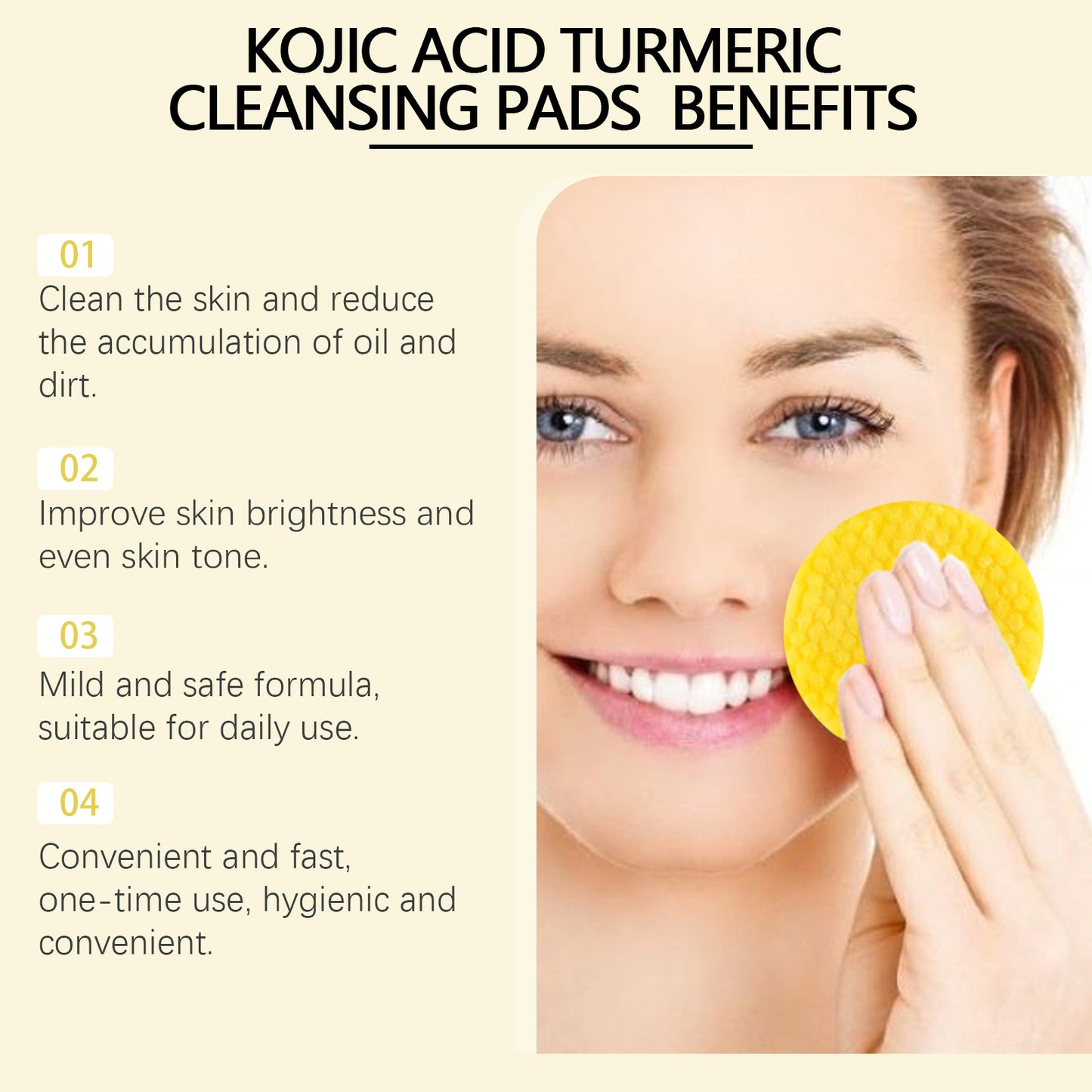 HOYGI Turmeric Acid Exfoliating Pore Cleansing Pad - EZ Beauty Lashes