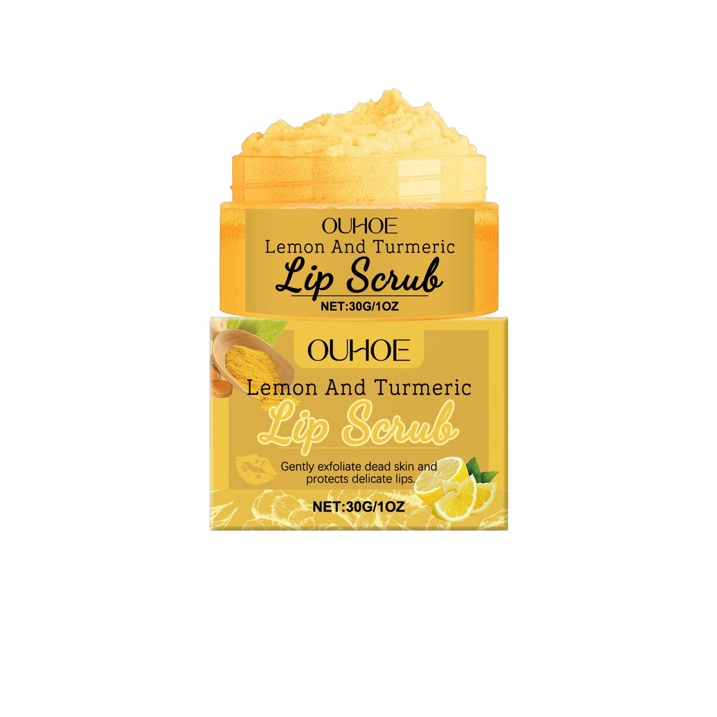 Lemon And Turmeric Lip Scrub - EZ Beauty Lashes