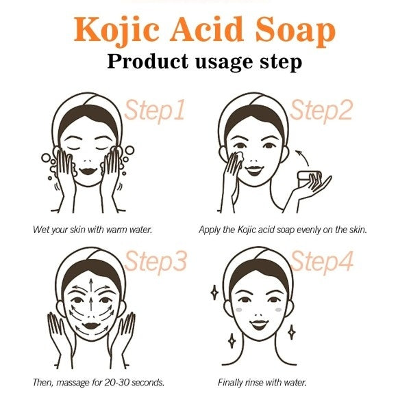 Kojic Acid Soap Skin Cleaning Facial Soap - EZ Beauty Lashes