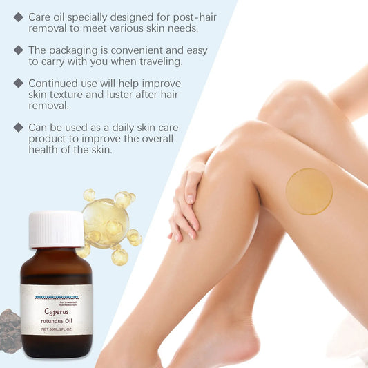 alidrop Cyperus Rotundus Hair Removal Care Oil Cyperus Rotundus Plant Oil Body Moisturizing Nourishing Hair Removal Care Oil 60ml - EZ Beauty Lashes