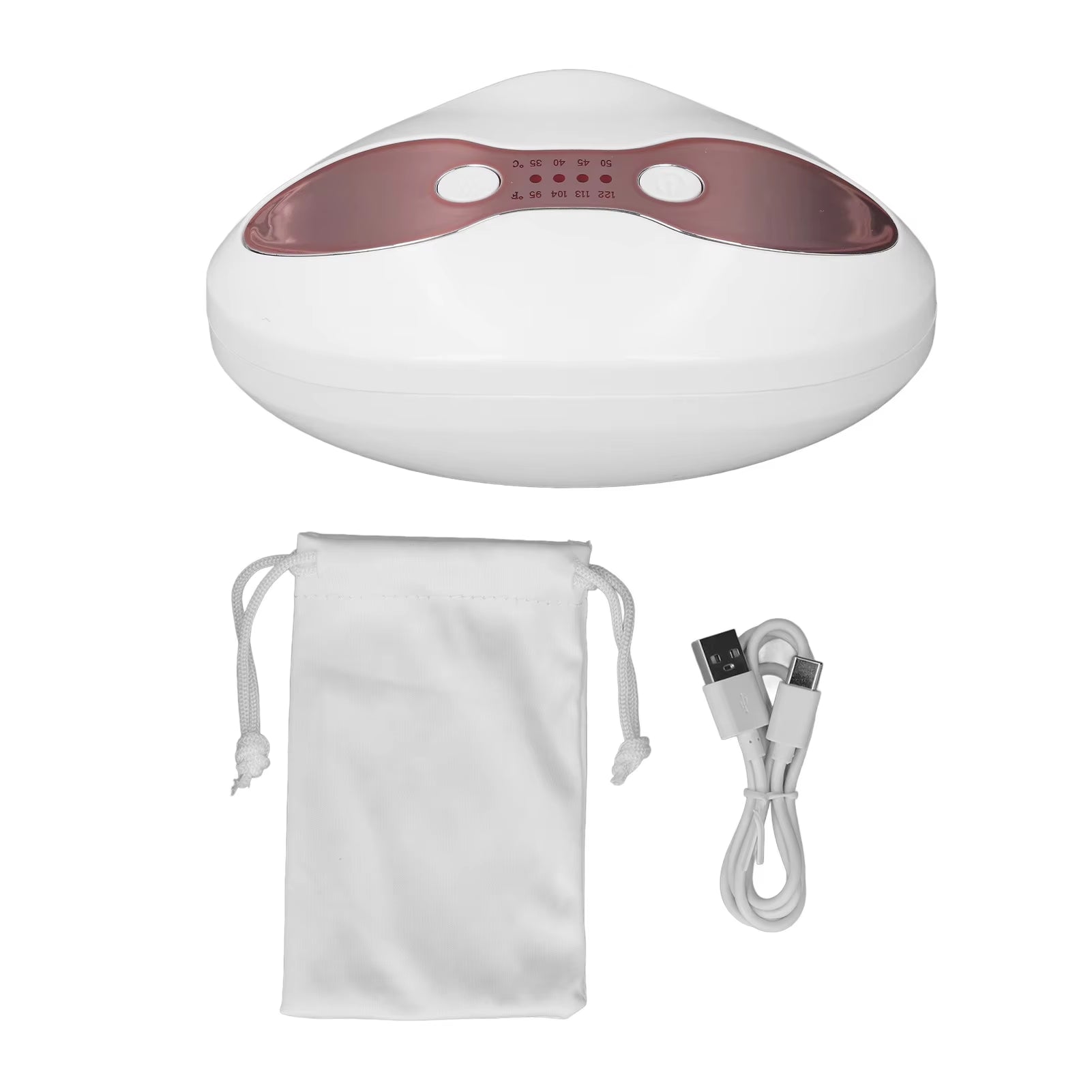 Lip Plumping Device with Heating 2 in 1 Red LED Light Lip Eye Care Tool Device 4 Heating Modes Wrinkle Removal anti Aging Lip