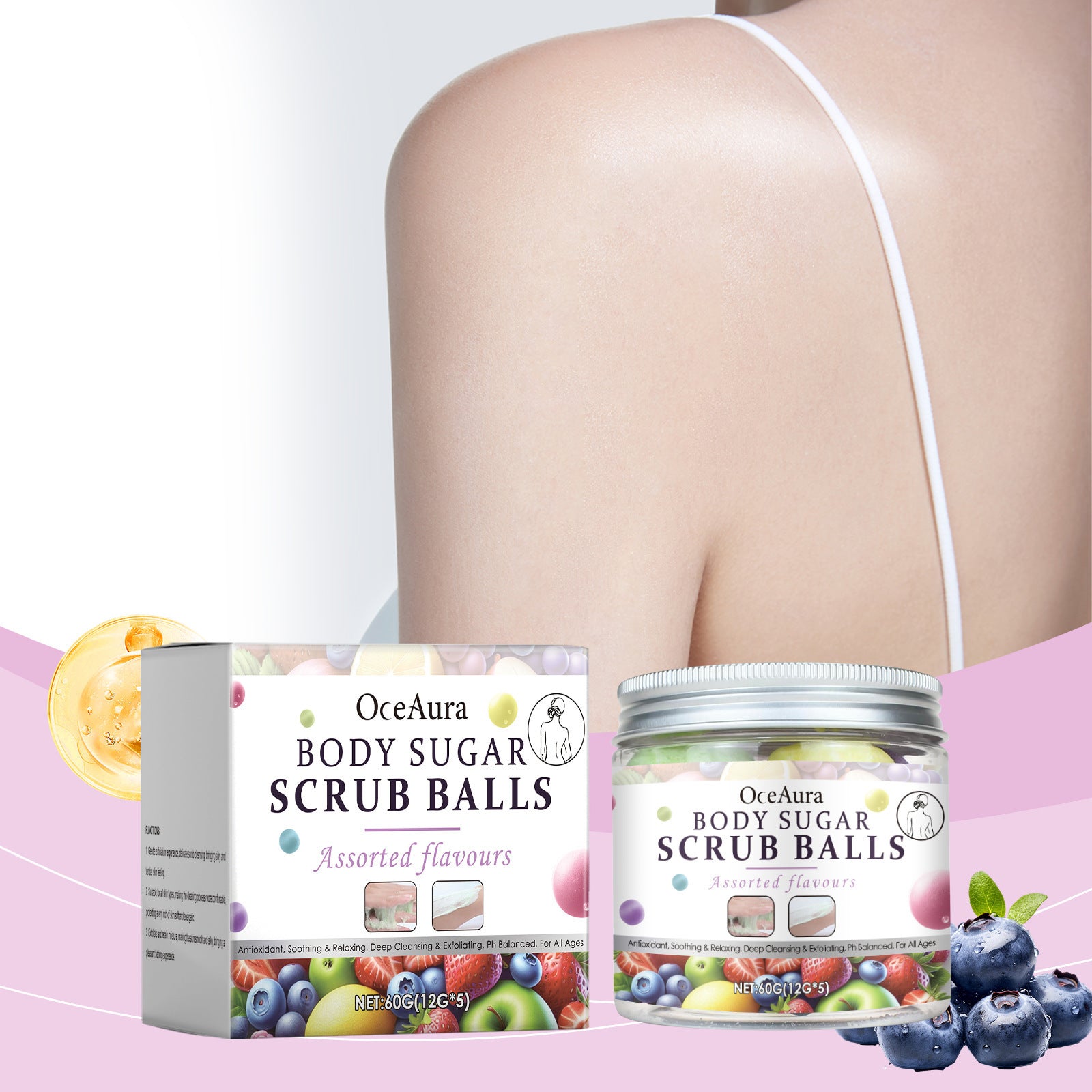 OCEAURA Exfoliating Dull Polish Bead Gentle Cleansing Care Silky Skin Soft Moisturizing Dull Polish Bead - EZ Beauty Lashes