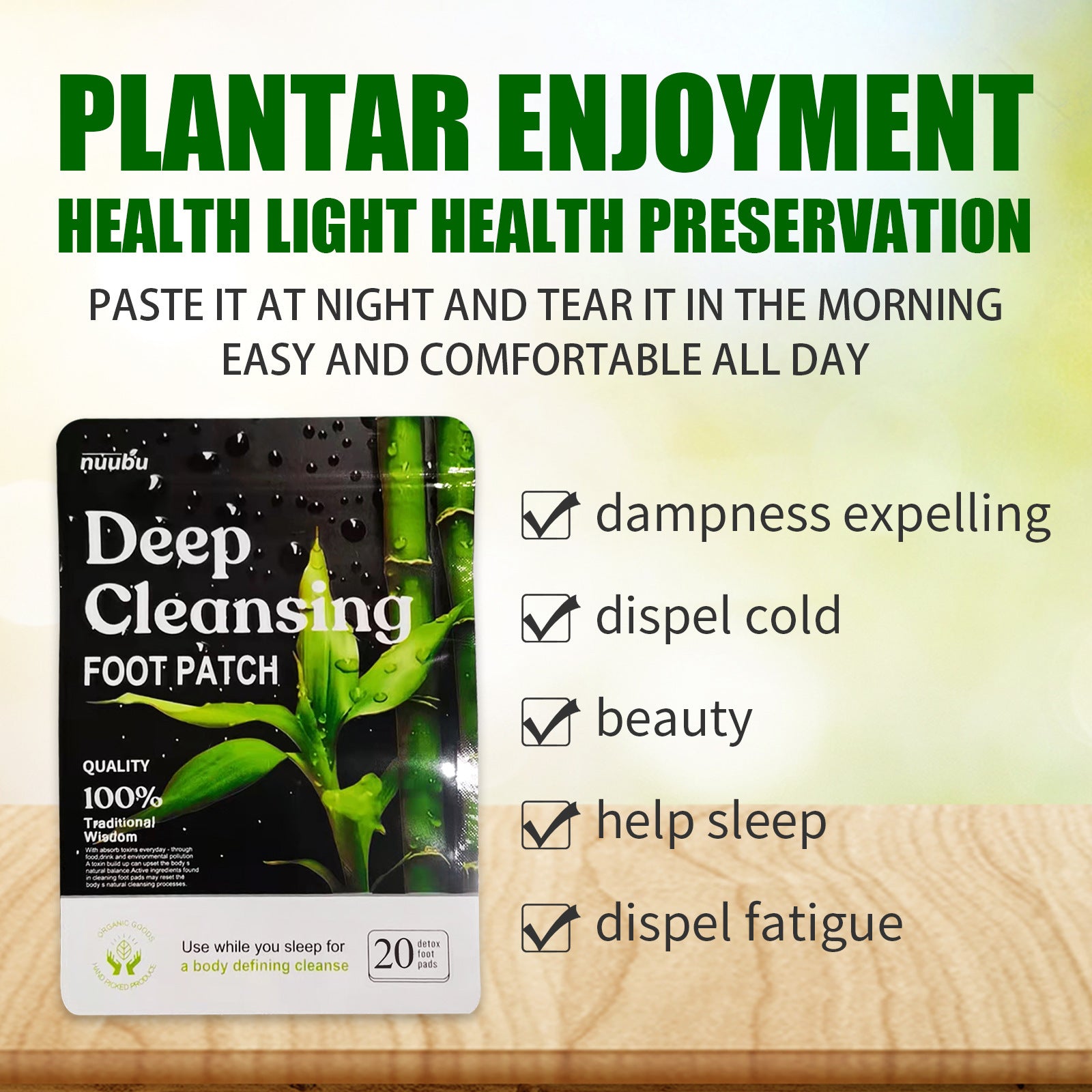 Natural Foot Patch Relieves Body Pressure - EZ Beauty Lashes