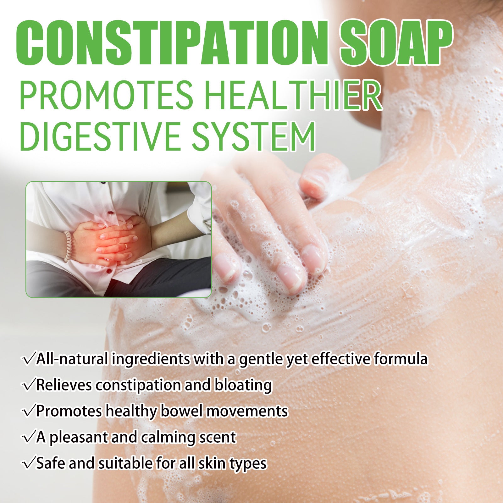 Deep Body Cleaning Soap Relieve Flatulence And Discomfort - EZ Beauty Lashes