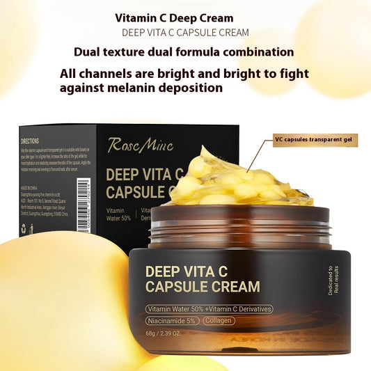 Deep Vitamin C Capsule Cream Fade Spots Shrink Pores Repair - EZ Beauty Lashes