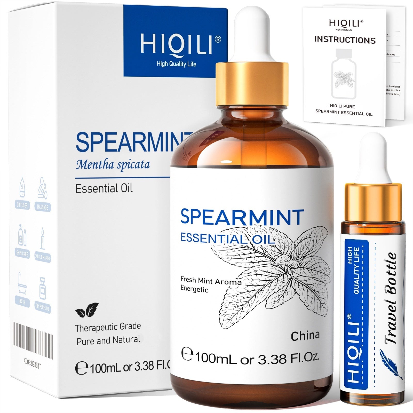 Spearmint Single Essential Oil Lasting Fragrance Oil Soluble - EZ Beauty Lashes