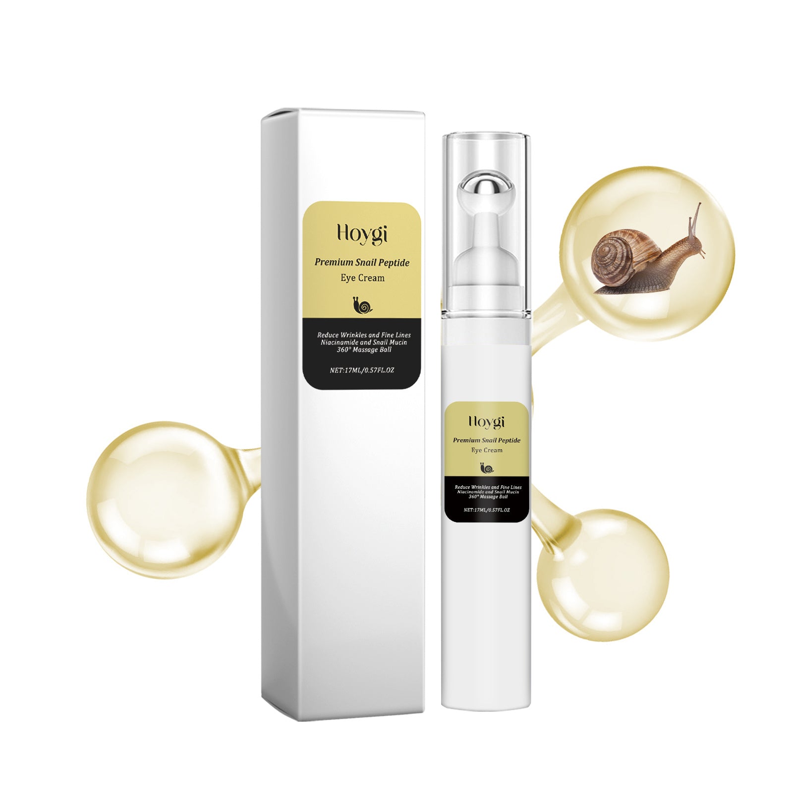Snail Peptide Eye Cream Firms And Fades Puffiness And Fine Lines Eye Roller Massage Eye Cream - EZ Beauty Lashes