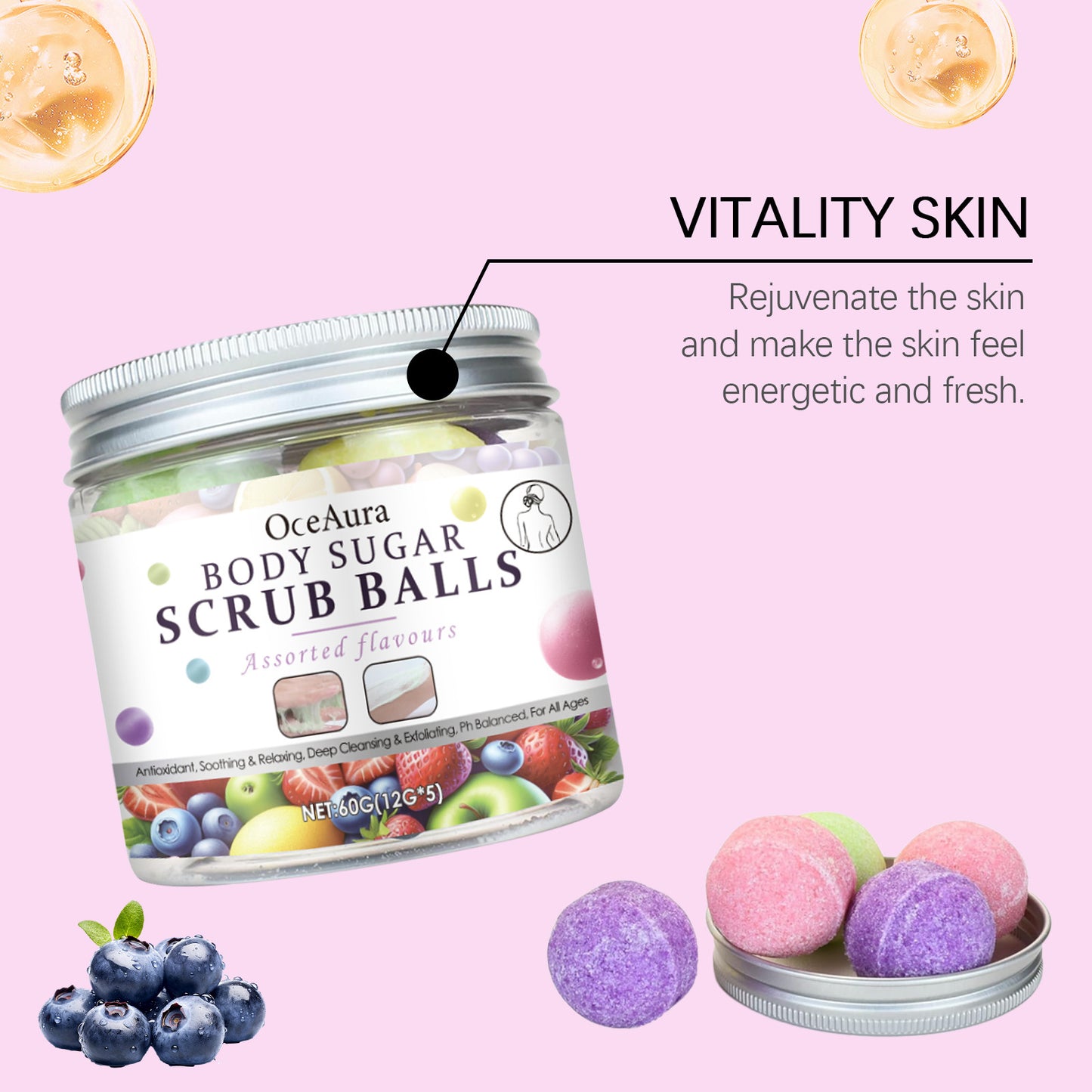 OCEAURA Exfoliating Dull Polish Bead Gentle Cleansing Care Silky Skin Soft Moisturizing Dull Polish Bead - EZ Beauty Lashes