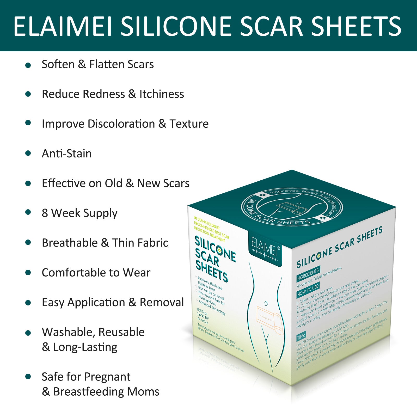 Silicone Gel Patch Removal Scar Stickers Medical Treatment Sheet Tape