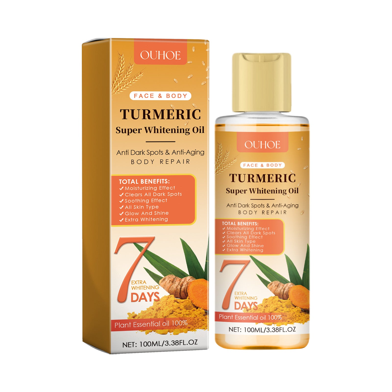 Turmeric Brightening Skin Oil Skin Repair - EZ Beauty Lashes