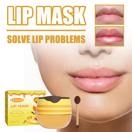 EELHOE Honey Lip Mask Moisturizing Exfoliating Lip Care Bee Lipstick - EZ Beauty Lashes