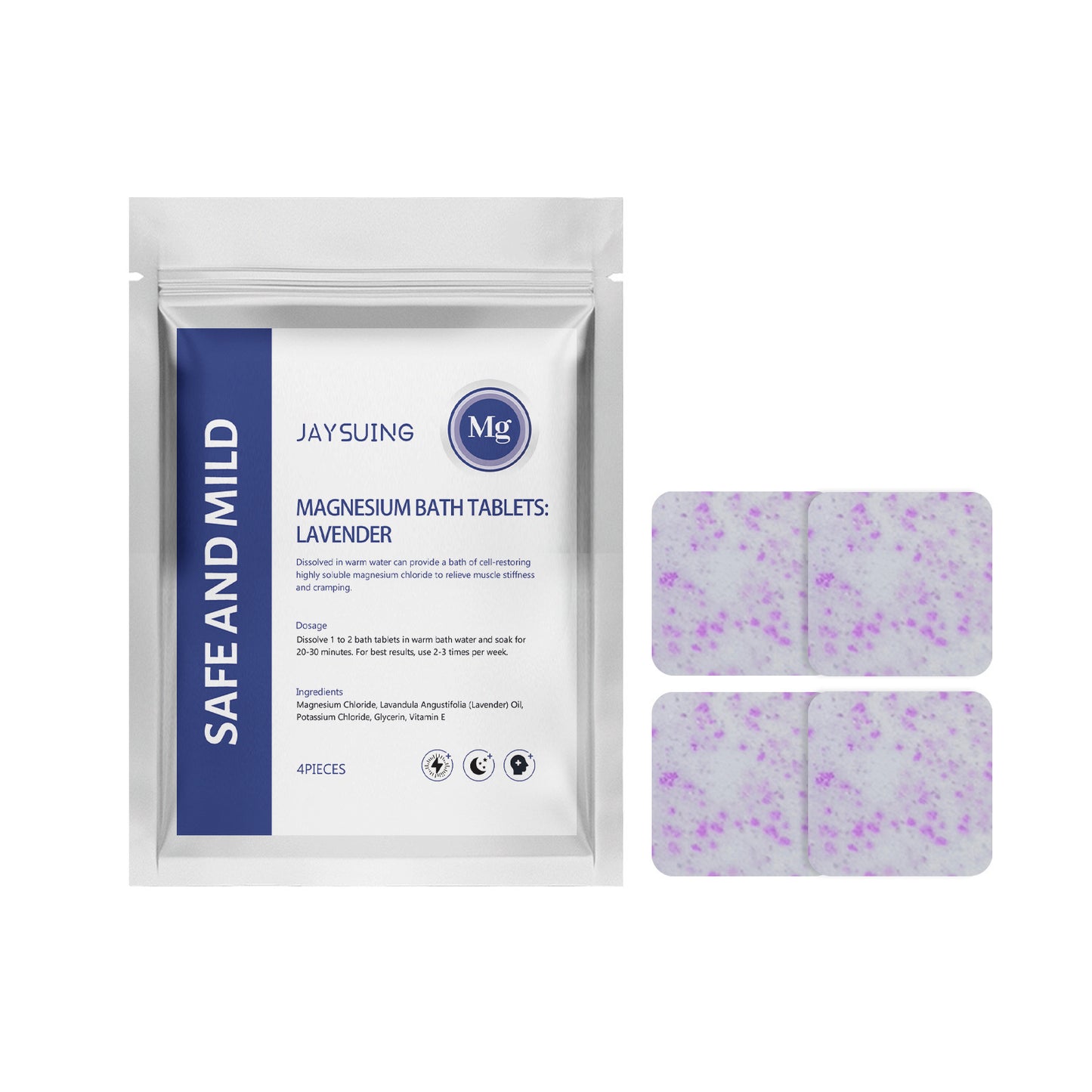 Lavender Magnesium Bath Sheet Nourishing Moisturizing Cleaning - EZ Beauty Lashes